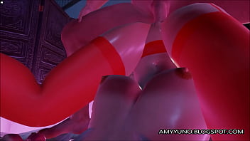 Sexy 3d girl with big ass in stockings fucked anal