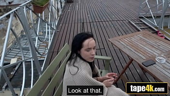 Stepbro caught his gorgeous stepsis smoking made her suck his cock instead