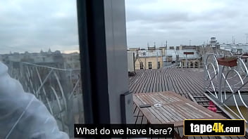 Stepbro caught his gorgeous stepsis smoking made her suck his cock instead