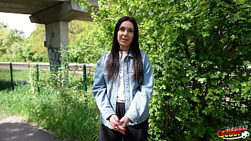 German scout fit slim teen viks angel pick up for hard casting fuck in germany