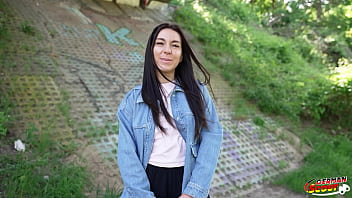 German scout fit slim teen viks angel pick up for hard casting fuck in germany