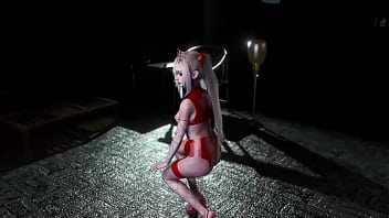 Petite japanese princess in lewd burgundy lingerie posling solo at midnight