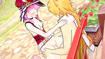 Charlotte has sex after getting horny during an interview genshin impact hentai