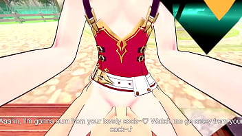 Charlotte has sex after getting horny during an interview genshin impact hentai