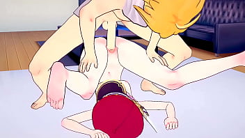 Charlotte has sex after getting horny during an interview genshin impact hentai