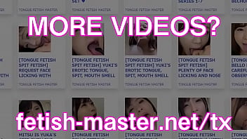 Japanese asian tongue spit fetish