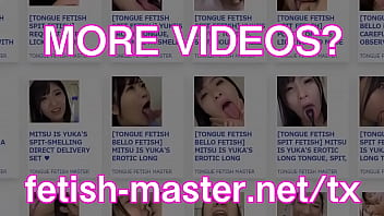 Japanese asian tongue spit fetish