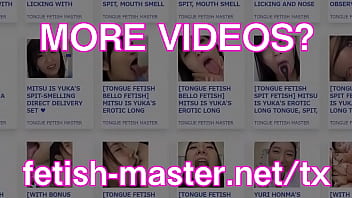 Japanese asian tongue spit fetish