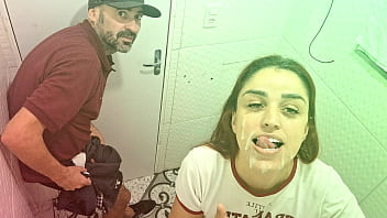 Slut being fucked by a stranger in the bathroom of a bar