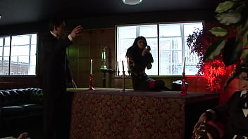 Slutty blonde college sucks dick and swallows jizz in library