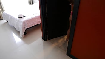 Hot blowjob intense pussy fuck doggystyle and cowgirl in hotel after walk on tropical paradise island amateur couple sex pov