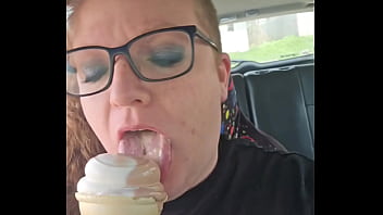 Bbw enjoying a nice cone
