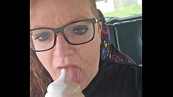 Bbw enjoying a nice cone