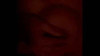 Husband sucking on my big boobs