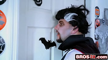 Costumed fun turns hardcore with cecilia riding door hung dick