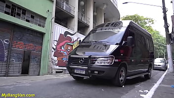 Sporty brazilian milf in skintight spandex leggins picked up from street for her first rough anal sex in my bang van