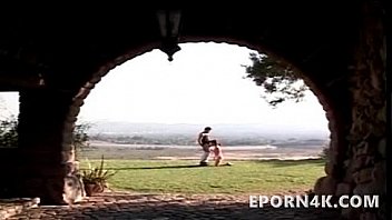 Hottie teen blonde banged at the ruins