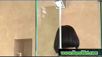 Busty masseuse gives nuru massage 01