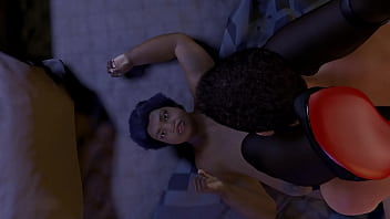 Pounding a big black woman on the bed