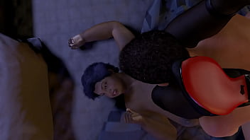 Pounding a big black woman on the bed