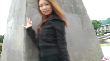 Slutty japanese kai miharu likes taking it outdoors