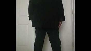 Stretching arms for exercise as if it's masturbating1