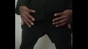 Stretching arms for exercise as if it's masturbating1