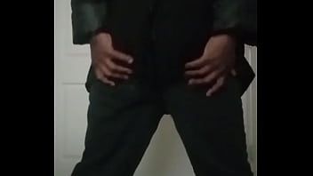 Stretching arms for exercise as if it's masturbating1