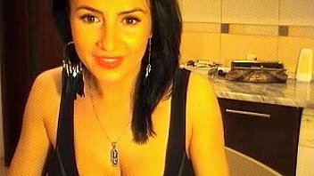 Sexy brunette milf strips dances on cam