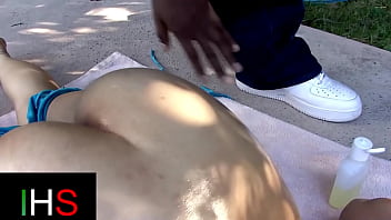 Fantastic brunette takes a huge cock in her ass and a big cumshot inside her ass