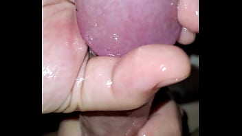 She loves jerking off tip of my cock