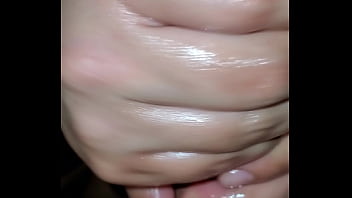 She loves jerking off tip of my cock