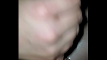 She loves jerking off tip of my cock