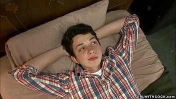 In hostel brunette shemale annalise rose seduces backpacker howard taggart and soon after anal fucks his tight ass in single bed in various positions