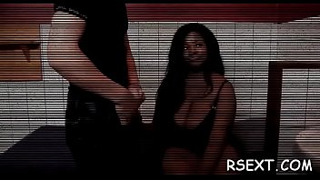 Large titted bitch takes the bone