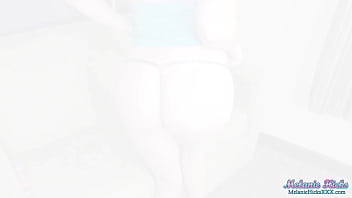 Blue sundress tease to powerful vibrator orgasm