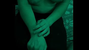 Big natural tits girlfriend handjob with massive cumshot