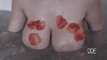 Chesty czech superstar rides cowgirl and coaxes cum on tits