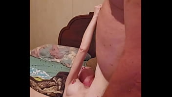 Legs in air fucking and slapping pussy with cock
