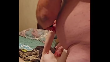 Legs in air fucking and slapping pussy with cock