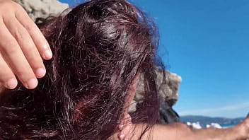 On a public beach with a horny curvy stepmom