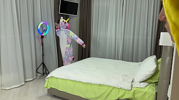 Skinny sexy girlfriend received double penetration and cumshots from friends