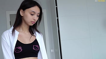 Hey brother help me do my schoolwork cute teen enjoys putting her cunt under her stepbrother's huge dick