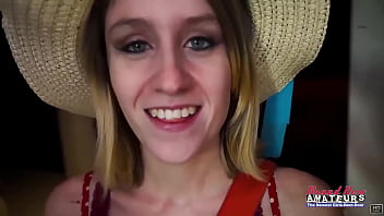 Petite blonde hottie pixie masturbtes and sucks a big cock to get pounded