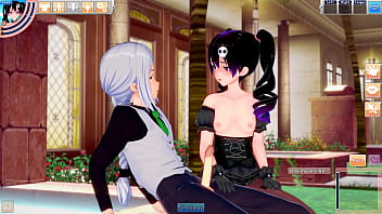 Lady emily lets guy see her hentai side as she spoils his cock