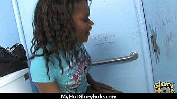 Gloryhole with a nasty wild white girl interracial 27