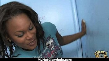 Gloryhole with a nasty wild white girl interracial 27