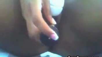 Cam girl using a wand on her pussy