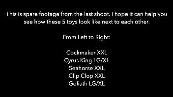 Five toys from mr hankey's toys closeup