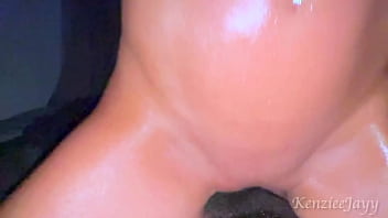 Massive bbc oils me up and fucks my big tits my pussy creams all over his thick black cock